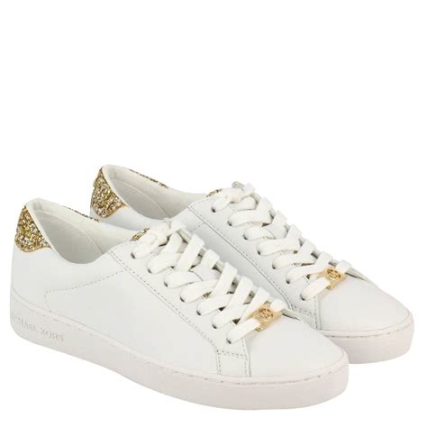 michael kors white studded sneakers|Michael Kors white booties.